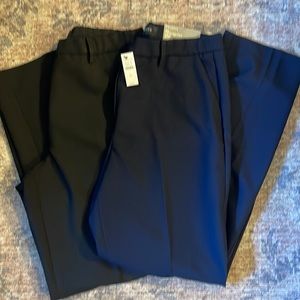Talbots pull on Cambridge Pants. Lot of 2 Navy & Black NWT